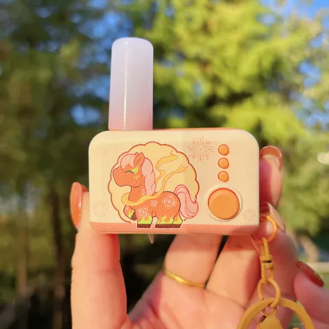 Cute Cartoon Animal Glowing Keychain Stress Relief Miniature Light Backpack Charm Plastic Decorative Bag Pendant For Student Gift