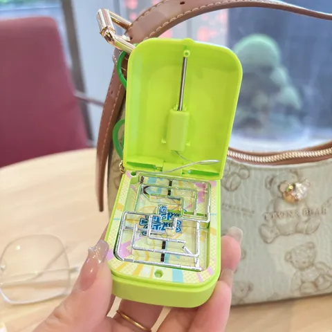 Cute Capybara Mini Game Console Keychain Cartoon Animal Plastic Keyring Backpack Pendant Stress Relief Puzzle Toy Gifts For Kids Friends