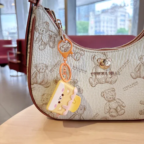 Porte-Clés Grille-Pain Animal Dessin Animé Créatif Mignon Capybara Panda Cochon Chien Forme Pendentif Sac Jouet Pop-up Charme de Sac à Dos Anneau Clé Voiture Cadeau