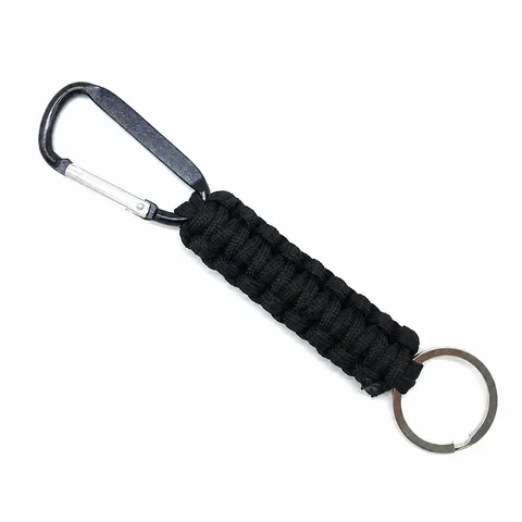 Outdoor Paracord Keychain Heavy Duty Carabiner Braided Survival Rope Key Ring For Camping Hiking Sports Men Women Accessories