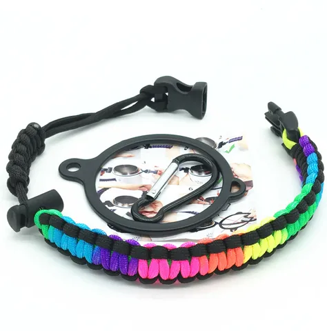 Poignée Paracorde pour Bouteille d'Eau de Sport en Plein Air Sangle de Poignée Tissée en Nylon Amovible Universelle avec Boucle de Sécurité