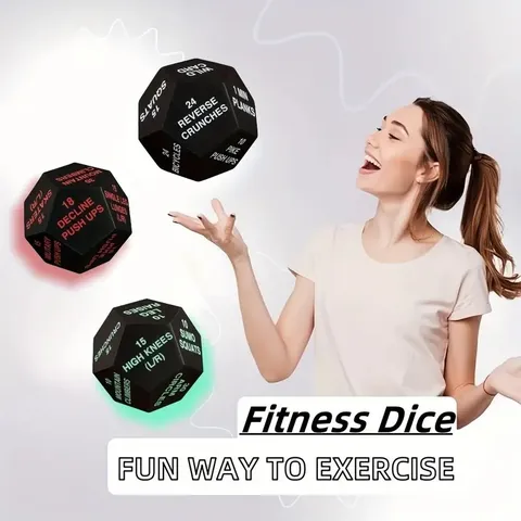 Dado de Fitness de Espuma de PU Herramienta de Ejercicio de Entrenamiento de Doce Caras Juguete de Descompresión de Alivio del Estrés para Gimnasio en Casa Entrenamiento de Yoga
