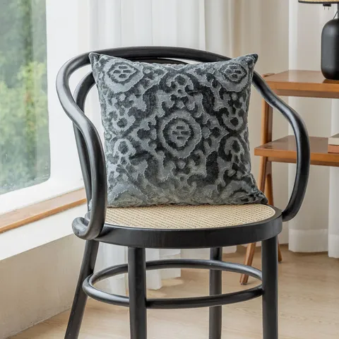 Nordic Style Cut Velvet Geometric Abstract Pillowcase Soft Cotton Linen Sofa Cushion Cover Decorative Throw Pillow Cover