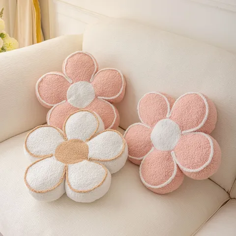 3D Flower Petal Throw Pillow Soft Plush Cushion Decorative Pillow For Living Room Bedroom Sofa Car Home Decor