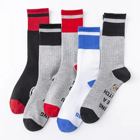 Men's Winter High Tube Thickened Cotton Blend Socks Plus Size Warm Long Casual Sport Socks