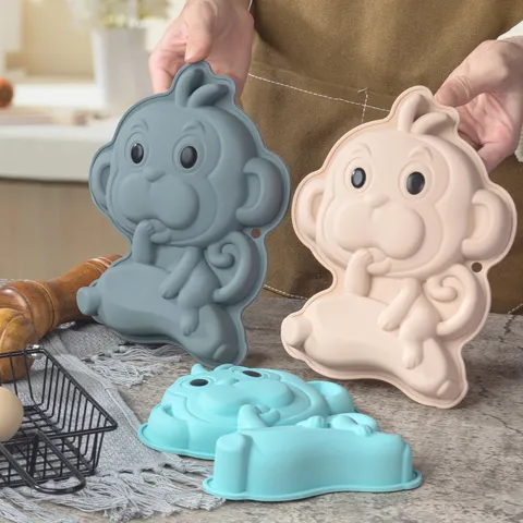 Moule à Gâteau en Silicone Motif Animaux du Zodiaque Chinois Moule de Cuisson DIY Souple Chocolat Fondant Ustensiles de Cuisine