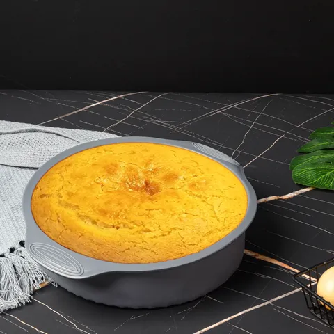 Moule à Gâteau Rond en Silicone de 9 Pouces Anti-Adhésif Poêle à Pâtisserie Résistant à la Chaleur Outil de Cuisson