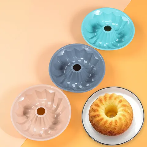 Moderne Minimaliste Rond Spirale Silicone Moule à Gâteau Antiadhésif Chiffon Plaque de Cuisson pour Ustensiles de Cuisine