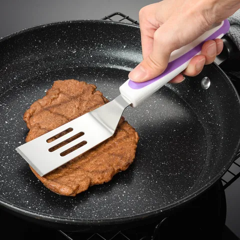Spatule à Fromage en Acier Inoxydable Avec Trois Trous Poignée Antidérapante Outil de Cuisine Multifonctionnel Pour Fromage Et Cuisine