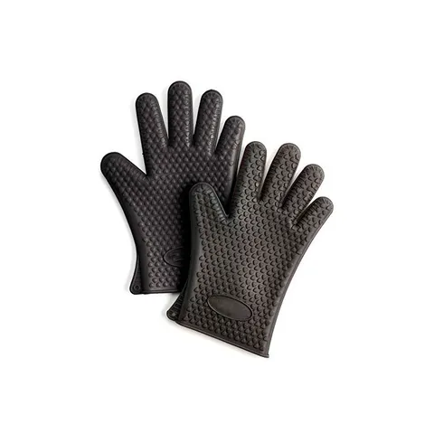 Gant de Four en Silicone Motif Cœur Couleur Unie Résistant à la Chaleur Antidérapant pour Cuisine Cuisson