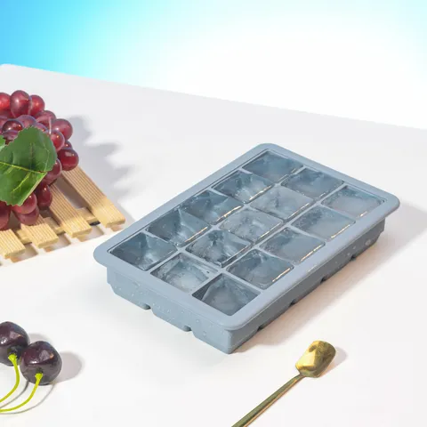 Bac à Glaçons en Silicone Moule à Glaçons Carré Avec Couvercle Amovible Outil de Cuisine Souple Pour Congélateur Domestique