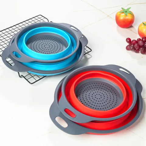 Passoire Pliable en Plastique Panier de Vidange de Cuisine Légumes Fruits Maison