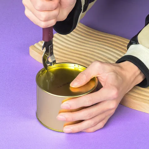 Abridor de Latas Portátil de Acero Inoxidable Abrebotellas Multifuncional Artefacto de Cocina Mango Ergonómico