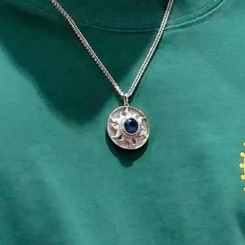 Mode Kupfer Sonnenblume Anhänger Halskette Für Herren Luxus Panzerkette Strass Funkelnd Geometrisch Choker Tägliche Schmuck Geschenk