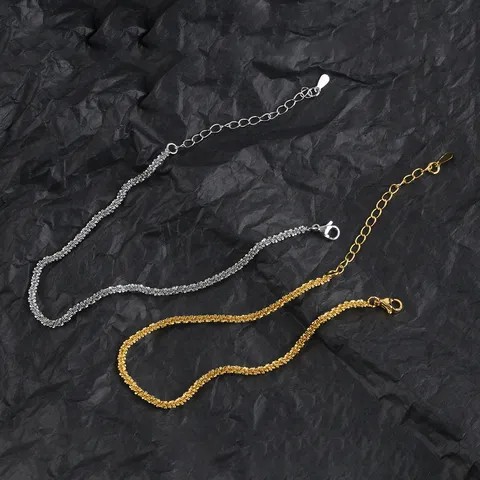 Minimalistisch Kupfer Schimmernde Kette Armband Für Damen Leichter Luxus Geometrisch Verstellbar Gipsy Gliederarmband Schmuck Geschenk