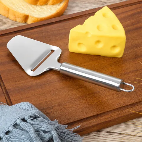 Cortador de Queso de Acero Inoxidable Rallador de Queso Multifuncional Utensilio de Cocina Cortador de Queso de Metal con Mango