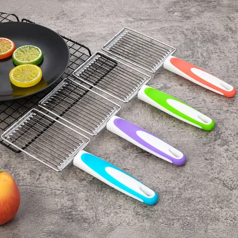 Edelstahl Tomatenschneider Obstschneider Mit Antirutsch Griff Küchenwerkzeug Zum Schneiden Von Schinken Und Weichen Früchten