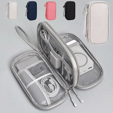 Multilayer Digital Storage Bag Portable Travel Organizer Pouch For Electronic Accessories Charger Data Cable Power Bank