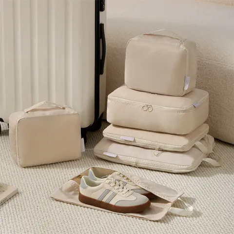 Reis Compressie Packing Cubes Set Waterdichte Bagage Opslag Tassen Lichtgewicht Organizer Zak Voor Koffer