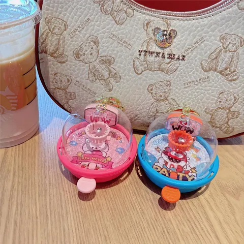 Creative Mini Finger Basketball Machine Keychain Plastic Transparent Ball Shooting Toy Schoolbag Pendant Stress Relief Gift Fidget Toy