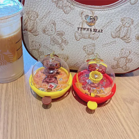 Creative Mini Finger Basketball Machine Keychain Plastic Transparent Ball Shooting Toy Schoolbag Pendant Stress Relief Gift Fidget Toy
