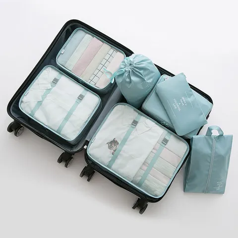 Reise Aufbewahrungstaschen Set Packtaschen Wasserdicht Gepäck Organizer Taschen Für Koffer Kleidung Schuhe Kulturbeutel Reise Zubehör