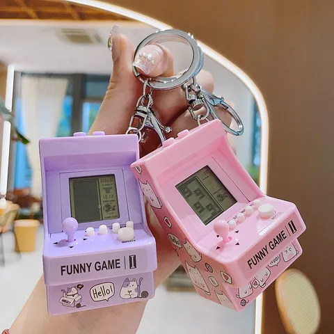 Süße Mini Arcade Spielkonsole Schlüsselanhänger Stressabbau Fidget Spielzeug Kreativer Joystick Retro Händheld Spiel Anhänger