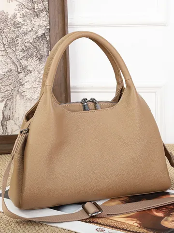 Damen Echtes Leder Wolken-Tasche Grosse Kapazität Tote Handtasche Urban Minimalistisch Umhängetasche Tägliches Pendeln
