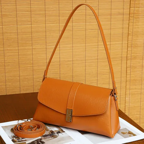 Retro Genuine Leather Crossbody Bag For Women Luxury Designer Small Square Shoulder Bag Vintage Cowhide Handbag