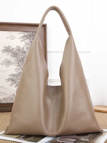 Große Kapazität Weiches Leder Tragetasche Für Frauen Minimalistisch Lässige Umhängetasche Achsel Pendler Tasche Mode Handtasche
