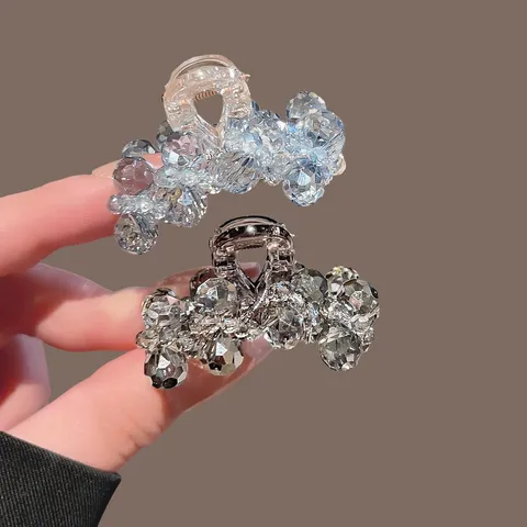 Élégante Mini Pince à Cheveux en Cristal Artificiel Alliage Clip Requin Géométrique Épingle à Cheveux Femme Accessoires