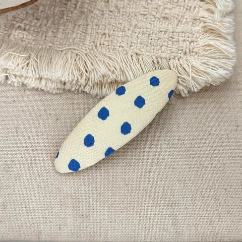 Retro Polka Dot Hair Clip For Women Sweet Oval BB Clip Alloy Electroplated Bangs Clip Fashion Headwear Side Hairpin Accessories