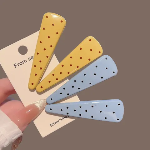 Κορεάτικο Στυλ Poua Klampes Mallion Minimalistiko Haritomenu Alloys Side Clip Accessories for Women Fashion Gift