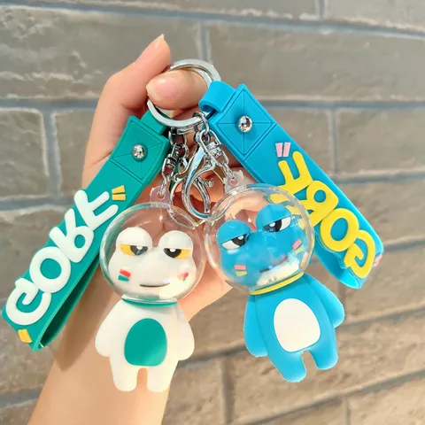 Süßer Weltraum Frosch Schlüsselanhänger Epoxidharz Cartoon Tasche Anhänger Auto Schlüsselring Geschenk
