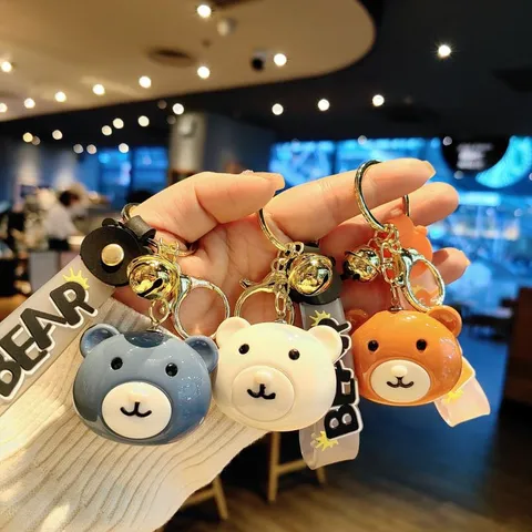 Cute Cartoon Bear Acrylic Keychain Cute Doll Pendant Key Chain Bag Pendant Gift