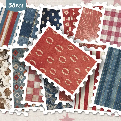 Vintage Americano Paisley Francobollo Adesivi Scozzese Occidentale DIY Diario Decorativo Decalcomanie Per Scrapbooking