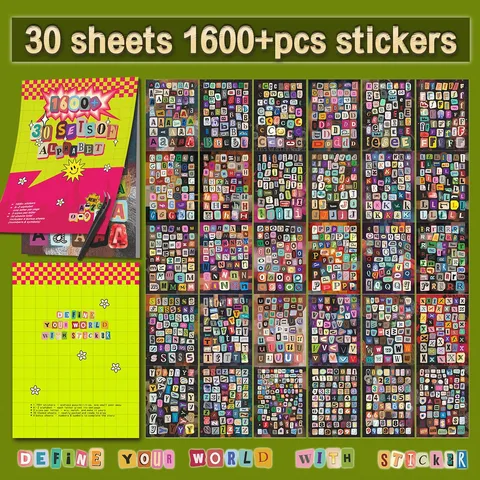 Wasserdichtes Englisches Alphabet Und Zahlen Scrapbooking Aufkleber Buch DIY Dekorative Schreibwaren Für Tägliches Tagebuch