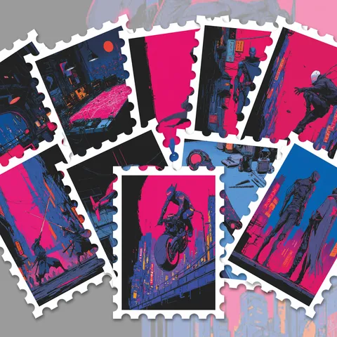Adesivi a Timbro Cyberpunk Impermeabili Decalcomanie Decorative Mecha Sci Fi Per Cancelleria Fai Da Te Scrapbooking Arte Estetica