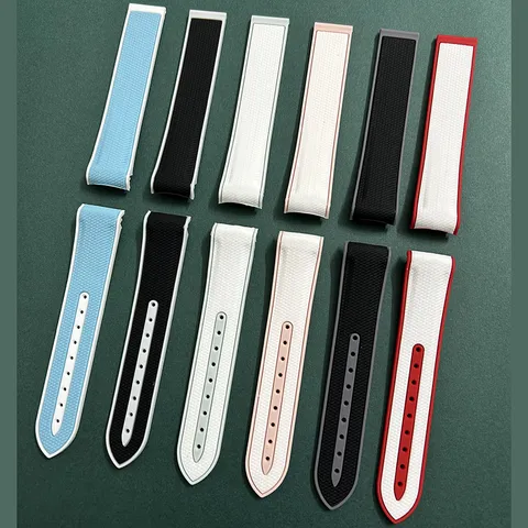 Correa de Reloj de Silicona Universal Extremo Curvo Correa de Repuesto de Goma para Hombres Mujeres Accesorios de Reloj Deportivo