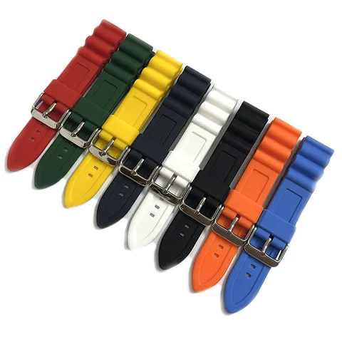 Correa de Reloj de Silicona Universal Patrón Ondulado Deporte Impermeable Repuesto Accesorios