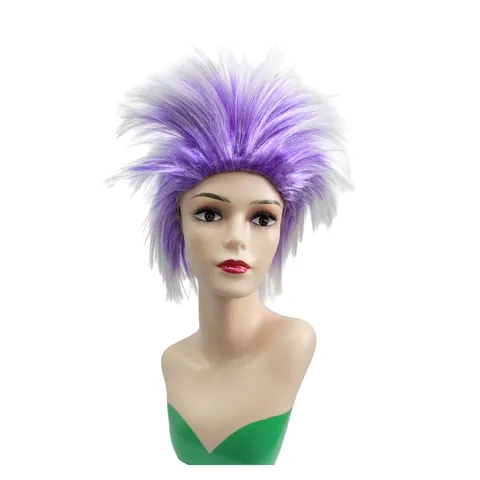 Punk Rock Spiky Hedgehog Explosion Wig Gradient Color Short Cosplay Wig For Music Festival Party Performance