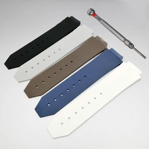 Correa de Reloj de Caucho de Silicona Impermeable Repuesto Rayas Verticales Pulsera Accesorios