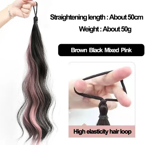 Synthetisch Haar Knot Extensie Krullend Haardeel Gemarkeerde Haarelastiekjes Lage Gebonden Rommelige Knot Haar Accessoires