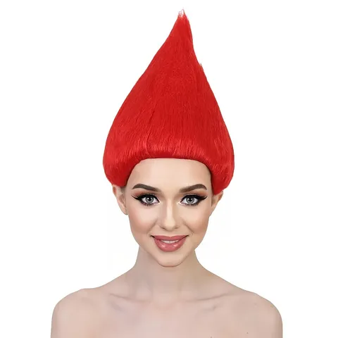 Funny Anti Gravity Flame Hair Wig Short Novelty Costume Wig For Halloween Party Cosplay Dress Up