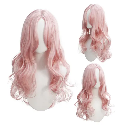 Women Long Curly Wig Big Wavy Synthetic Heat Resistant Hair Daily Cosplay Full Head Wig