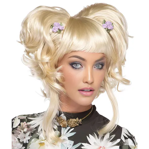 Περούκα Cosplay Κοντή Σγουρή Ρετρό Στυλ Αυλής Αλίκη στη Χώρα των Θαυμάτων Άνινε Πάρτι Halloween Ανθεκτική στη Θερμότητα Συνθετική Μαλλιά