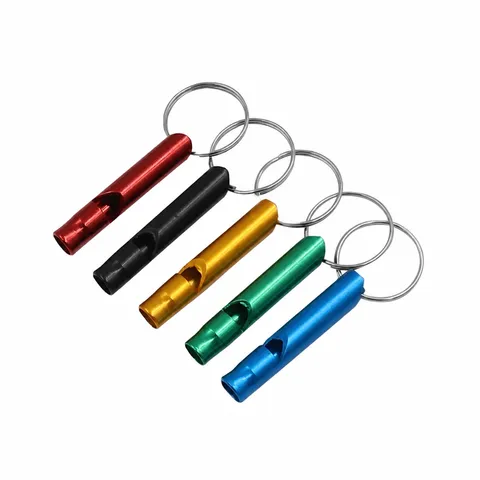 Outdoor Survival Whistle Aluminum Alloy Mini Emergency Whistle For Hiking Camping Training Portable Keyring Metal Whistle