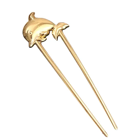 Minimalist Alloy Gold U Shaped Hair Sticks Elegant Starfish Dolphin Bowknot Hair Fork Pins Daily Banquet Hair Accessories for Women