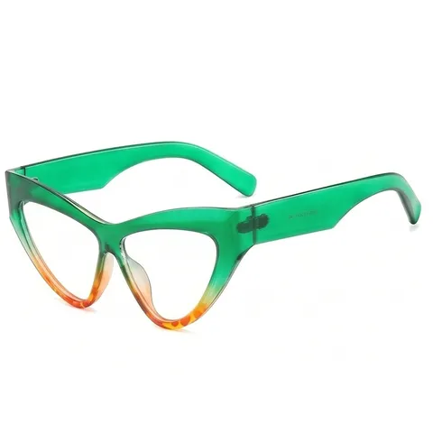 Modern Cat Eye Reading Glasses For Women Trendy Gradient Color PC Full Rim Frame Reading Eyeglasses Clear Lens Vision Optimization Eyewear