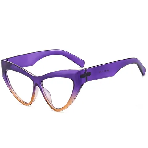 Modern Cat Eye Reading Glasses For Women Trendy Gradient Color PC Full Rim Frame Reading Eyeglasses Clear Lens Vision Optimization Eyewear